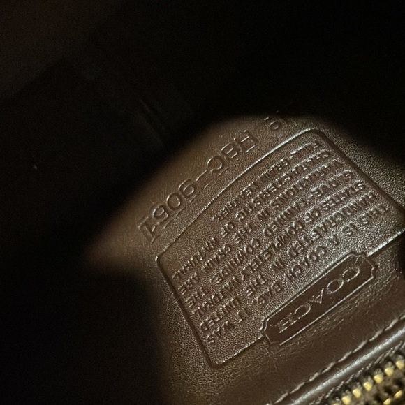 VINTAGE COACH BROWN LEATHER PURSE H8C-9061 BOLSO MESSENGER BAG HOMBRO - Picture 9 of 11